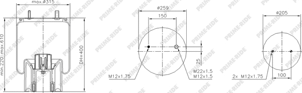 Bellow, air suspension (1R11-938)