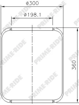 Bellow, air suspension (9007)