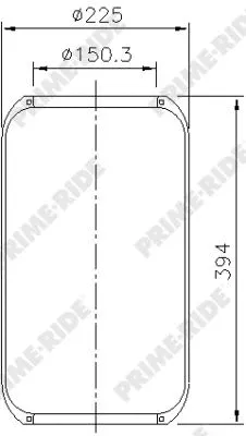 Bellow, air suspension (9050)