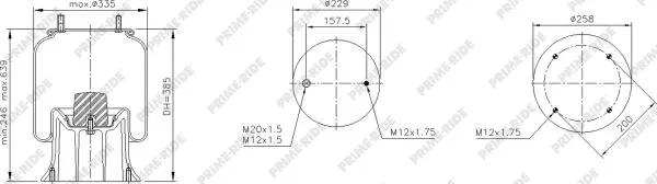 Bellow, air suspension (1R12-903)