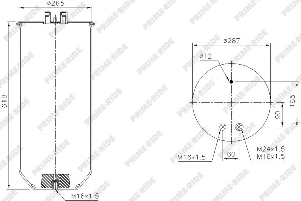 Bellow, air suspension (1R13-713)