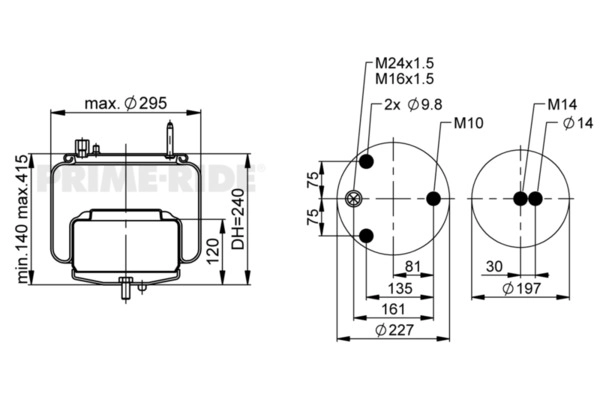 Bellow, air suspension (1R11-958)