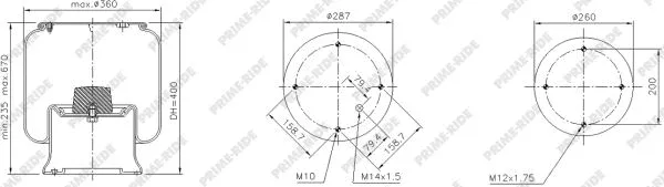 Bellow, air suspension (1R14-727)