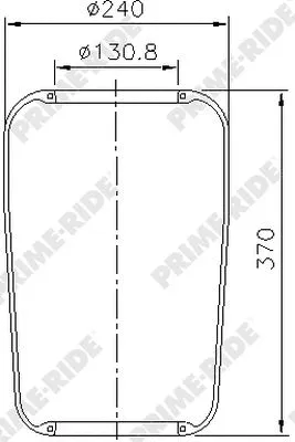 Bellow, air suspension (9051)