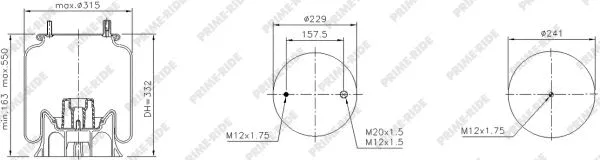 Bellow, air suspension (1R11-773)