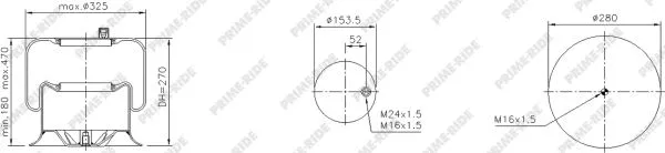 Bellow, air suspension (9520)