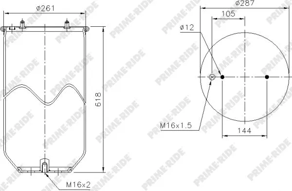 Bellow, air suspension (1R14-755)
