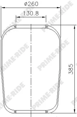 Bellow, air suspension (9078)