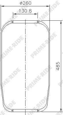 Bellow, air suspension (9072)