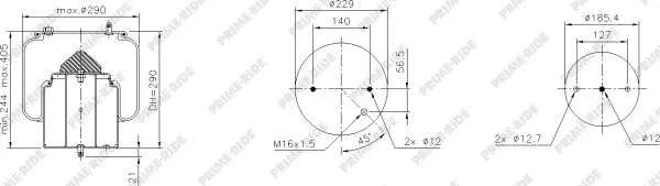 Bellow, air suspension (1R11-869)