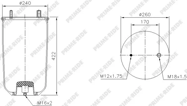 Bellow, air suspension (1R11-799)