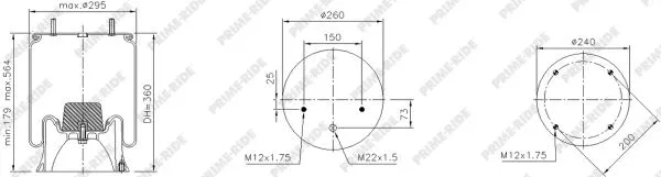 Bellow, air suspension (1R11-714)