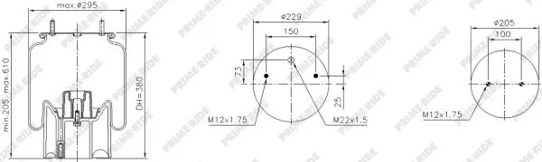 Bellow, air suspension (1R11-111)