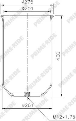 Bellow, air suspension (1R14-714)