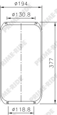 Bellow, air suspension (9133)