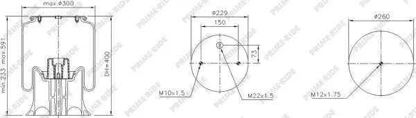 Bellow, air suspension (1R11-764)
