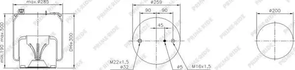 Bellow, air suspension (1R11-947)