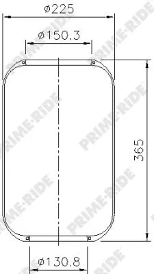 Bellow, air suspension (9138)