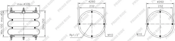 Bellow, air suspension (3B12-2452)