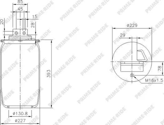 Bellow, air suspension (1R11-922)