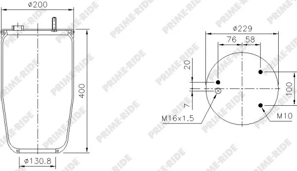 Bellow, air suspension (1R11-796)
