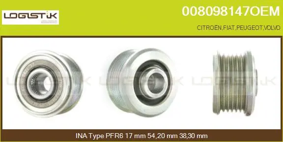 Belt Pulley, alternator (008098147OEM)