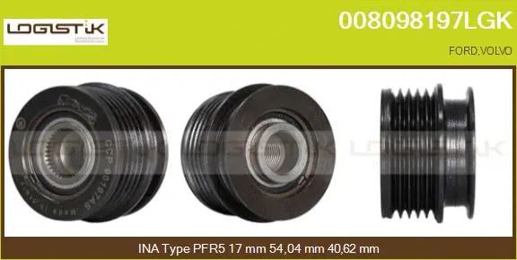 Belt Pulley, alternator (008098197LGK)