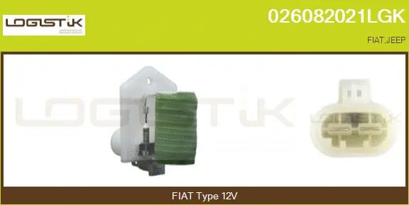 Series resistor, electric motor (radiator fan) (026082021LGK)