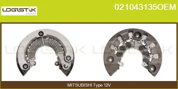 Rectifier, alternator (021043135OEM)