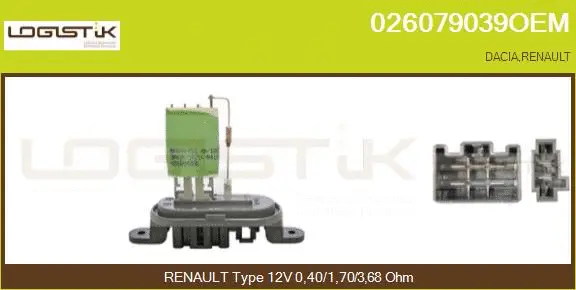 Resistor, interior blower (026079039OEM)