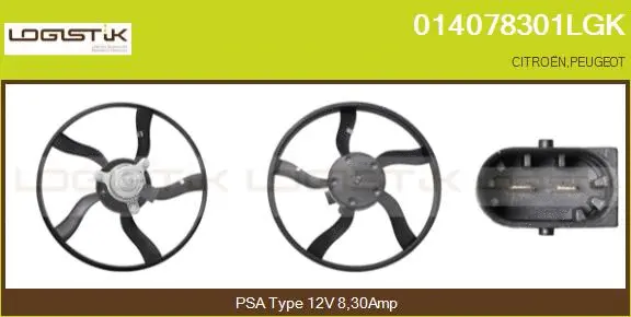 Fan, engine cooling (014078301LGK)