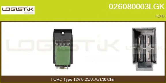 Resistor, interior blower (026080003LGK)