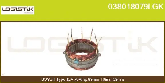 Stator, alternator (038018079LGK)
