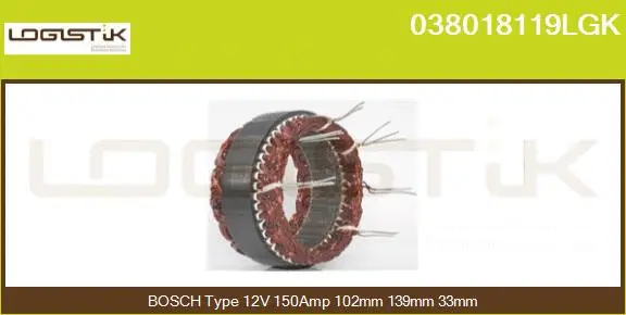 Stator, alternator (038018119LGK)
