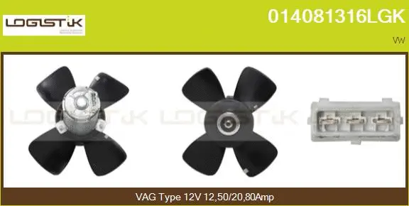 Fan, engine cooling (014081316LGK)