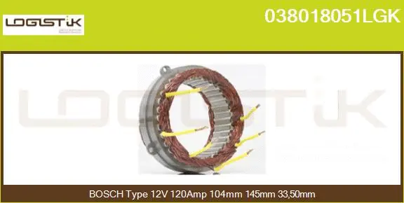Stator, alternator (038018051LGK)
