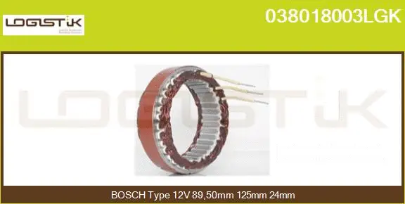 Stator, alternator (038018003LGK)