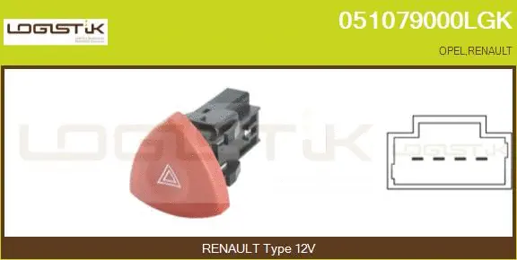 Hazard Warning Light Switch (051079000LGK)