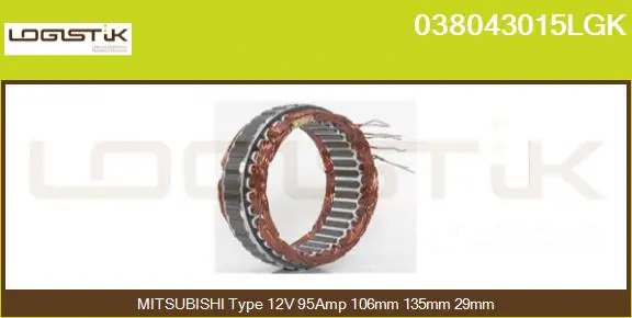 Stator, alternator (038043015LGK)