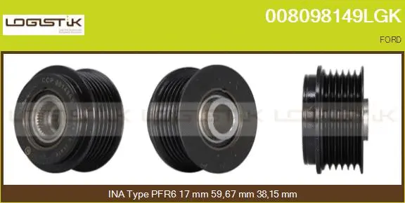 Belt Pulley, alternator (008098149LGK)