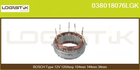 Stator, alternator (038018076LGK)