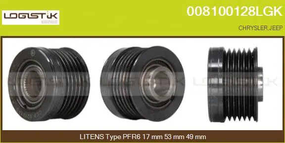 Belt Pulley, alternator (008100128LGK)
