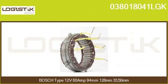 Stator, alternator (038018041LGK)