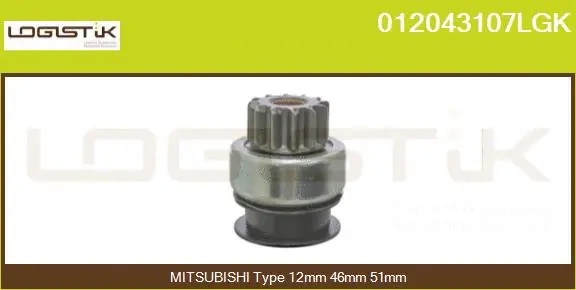 Pinion, starter (012043107LGK)