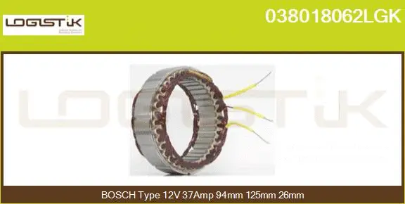 Stator, alternator (038018062LGK)
