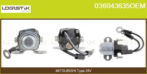 Solenoid Switch, starter (036043635OEM)