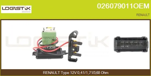 Resistor, interior blower (026079011OEM)
