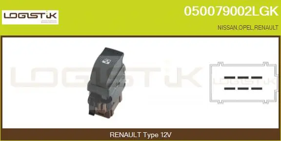 Switch, window regulator (050079002LGK)