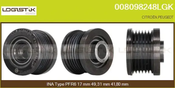 Belt Pulley, alternator (008098248LGK)