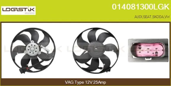 Fan, engine cooling (014081300LGK)
